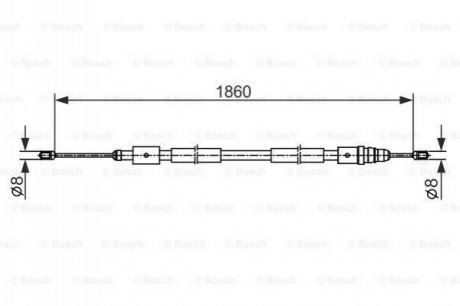 1 987 482 540 BOSCH Трос ручного гальма