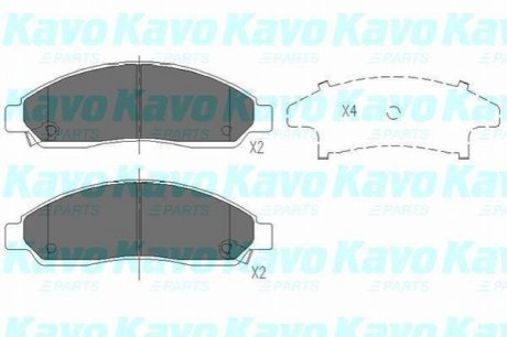 KBP-3513 KAVO KAVO PARTS ISUZU Тормозные колодки передн.GREAT WALL Hover 06-, ISUZU D-Max 2,5D 07-