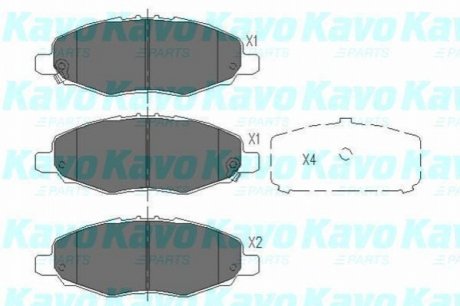 KBP-9093 KAVO KAVO PARTS TOYOTA Тормозные колодки передн.Hilux III 05-