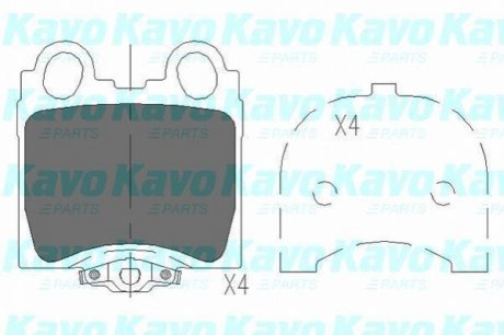 KBP-9066 KAVO KAVO PARTS TOYOTA Тормозные колодки задн.Lexus GS/IS 97-