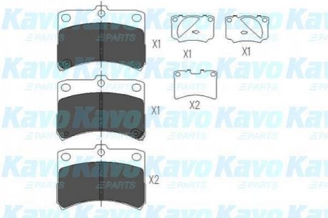 KBP-1510 KAVO KAVO PARTS DAIHATSU Тормозные колодки передн.Cuore 98-