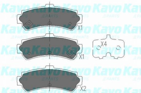 KBP-6550 KAVO KAVO PARTS NISSAN Тормозные колодки задн. Almera 95-