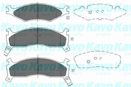 KAVO PARTS KIA Тормозные колодки передн.Sportage 94- KBP-4008