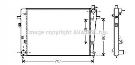 HY2328 AVA COOLING AVA HYUNDAI Радиатор охлаждения (механіка) TUCSON 2.0 04-10, KIA SPORTAGE 2.0 04-