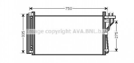 HY5184D AVA COOLING AVA HYUNDAI Радіатор кондиціонера Grandeur, NF V, Sonata VI, Kia Magentis 05-