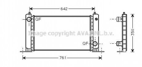 FTA2243 AVA COOLING AVA FIAT Радиатор системы охлаждение STILO 1.4 16V 2004-01-01 - 2006-11-01