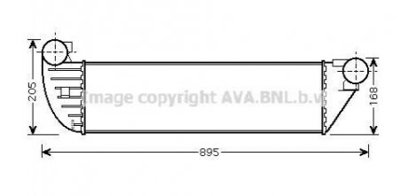 RTA4397 AVA COOLING AVA RENAULT Інтеркулер Espace IV, Laguna II, Vel Satis 1.9/2.2dCi 04-