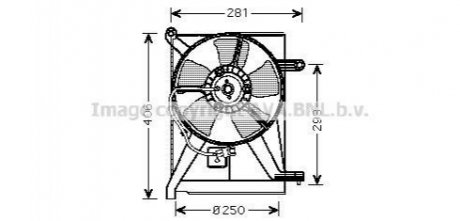 DW7510 AVA COOLING AVA DAEWOO Вентилятор радіатора LANOS / SENS 1.3 97-, 1.5, 1.6