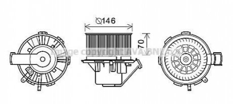 MS8648 AVA COOLING AVA DB Вентилятор салона Sprinter, VW Crafter (c конд.) 06-