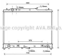 MZ2245 AVA COOLING AVA MAZDA Радиатор охлаждения CX-9 3.5 06-, CX-9 3.7 07-