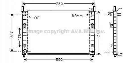 FDA2326 AVA COOLING AVA FORD Радиатор охлаждения Fiesta V, Fusion 1.4 TDCI