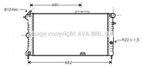 OLA2190 AVA COOLING AVA OPEL Радіатор охолодження Calibra A, Vectra A 88-