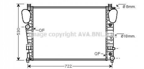 MSA2309 AVA COOLING AVA DB Радиатор охлаждения S-Class W220 3.2/6.0 99-