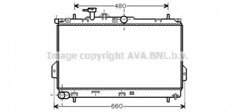 HY2097 AVA COOLING Радіатор охолодження двигуна Hyundai Matrix 1,6i 1,8i MT (HY2097) AVA