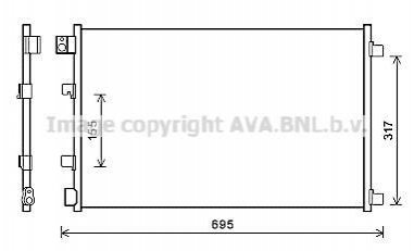 DNA5406 AVA COOLING AVA NISSAN радиатор кондиционера Qashqai 1.6/2.0 07-