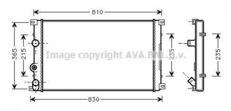 RTA2276 AVA COOLING AVA OPEL Радиатор охлаждения Movano 00-, Master II