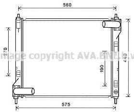 DN2354 AVA COOLING AVA NISSAN радиатор охлаждения Juke,Tiida 1.6 10-