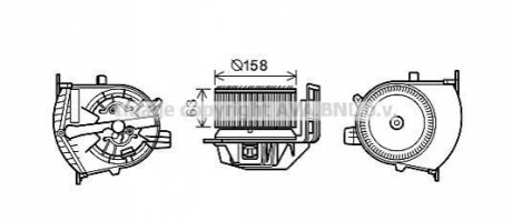 RT8585 AVA COOLING AVA RENAULT Вентилятор салону Grand Scenic II 03-