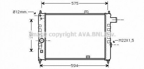 OL2055 AVA COOLING AVA OPEL Радиатор охлаждения ASCONA 1,6/1,8 81-