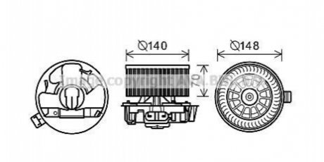 DN8383 AVA COOLING AVA NISSAN Вентилятор салона Micra III, Note 03-