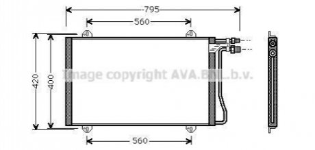 MS5219 AVA COOLING AVA DB Радиатор кондиционера SPRINTER CONDENSER