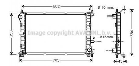 FD2265 AVA COOLING AVA FORD Радіатор охолодження FOCUS 1,8 TD 98-