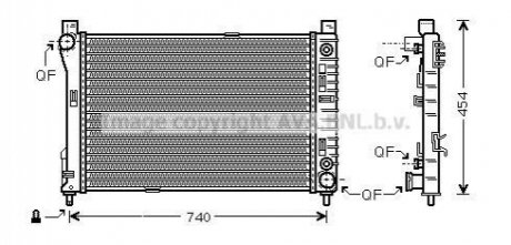 MSA2286 AVA COOLING Радіатор охолодження двигуна MB C203 MT/AT AC+/- 03>07 (MSA2286) AVA