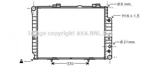 MSA2214 AVA COOLING AVA DB Радіатор охолодження W210 2.0/3.2 95-