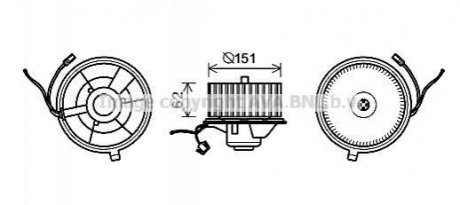 ST8505 AVA COOLING AVA VW Вентилятор салона Caddy II, Polo 95-