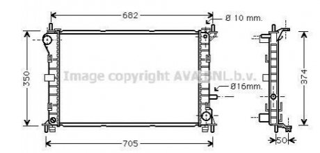 FD2379 AVA COOLING AVA FORD Радіатор охолодження Focus 1.6 98-