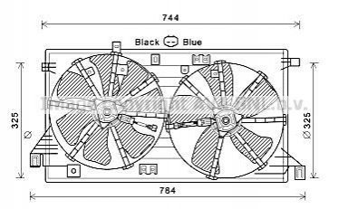 MZ7550 AVA COOLING AVA MAZDA Вентілятор радіатора 3 1.6 08-14