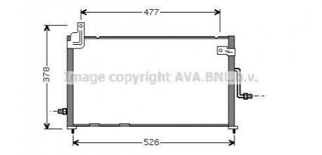 DW5044 AVA COOLING AVA DAEWOO Радіатор кондиціонера Matiz 98-