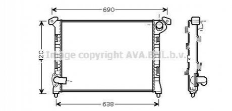 BWA2314 AVA COOLING AVA Радіатор MINI COOPER TROPIC 1,6 AC 01-