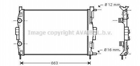 RT2307 AVA COOLING AVA RENAULT Радиатор Megane 1.9dCi 02-