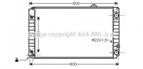 AIA2099 AVA COOLING AVA AUDI Радиатор охлаждения A8 94-