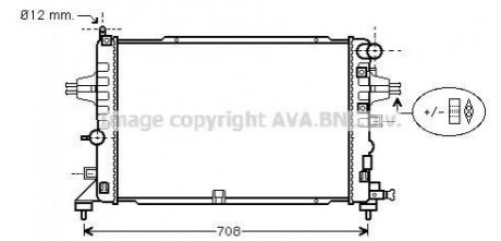 OLA2381 AVA COOLING AVA OPEL Радіатор ASTRA H 2,2 04-