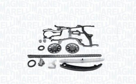 341500000790 MAGNETI MARELLI MAGNETI MARELLI OPEL К-кт ланцюга ГРМ (ланцюг+натягувач+3шт. зірочки+3шт. заспокоювача+сальник+прокладки) Corsa D 1,0