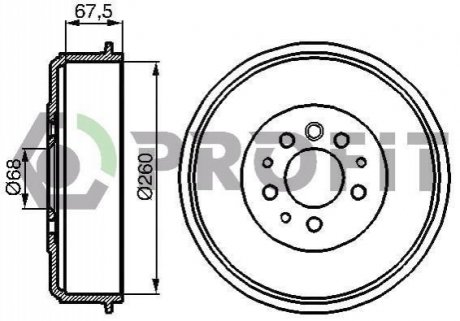 5020-0100 PROFIT Барабан гальмівний