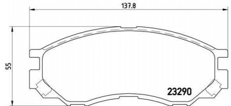 P54 020 BREMBO Гальмівні колодки дискові