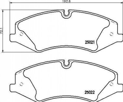 P44 024 BREMBO Гальмівні колодки дискові