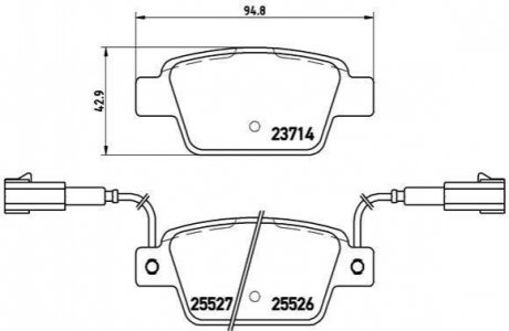 P23 135 BREMBO Гальмівні колодки дискові