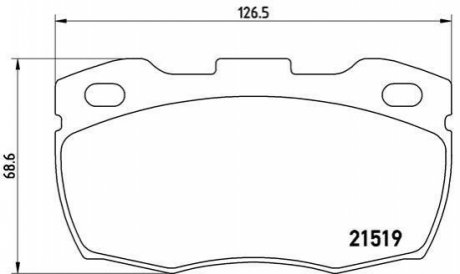 P44 005 BREMBO Гальмівні колодки дискові