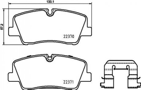 P30 085 BREMBO Гальмівні колодки дискові