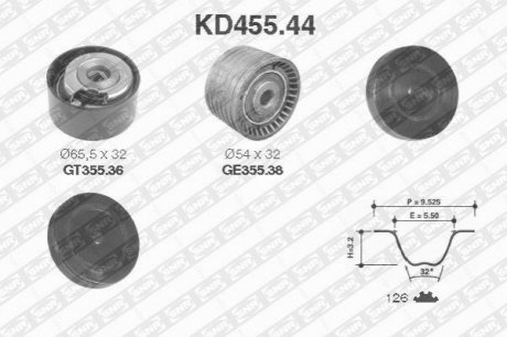 KD455.44 SNR NTN Роликовий модуль натягувача ременя (ролик, ремінь)