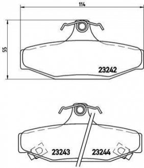 P15 004 BREMBO Гальмівні колодки дискові