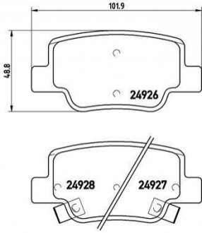 P83 114 BREMBO Гальмівні колодки дискові