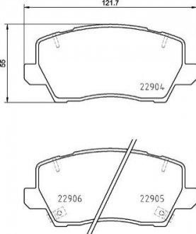 P30 114 BREMBO Гальмівні колодки дискові