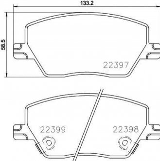 P23 170 BREMBO Гальмівні колодки дискові