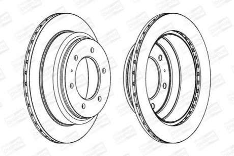 562665CH CHAMPION CHAMPION OPEL диск гальмівний задн. Frontera,Monterey,Isuzu 91-