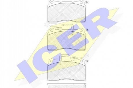 181730 ICER Комплект гальмівних колодок (дискових)
